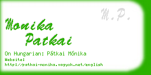 monika patkai business card